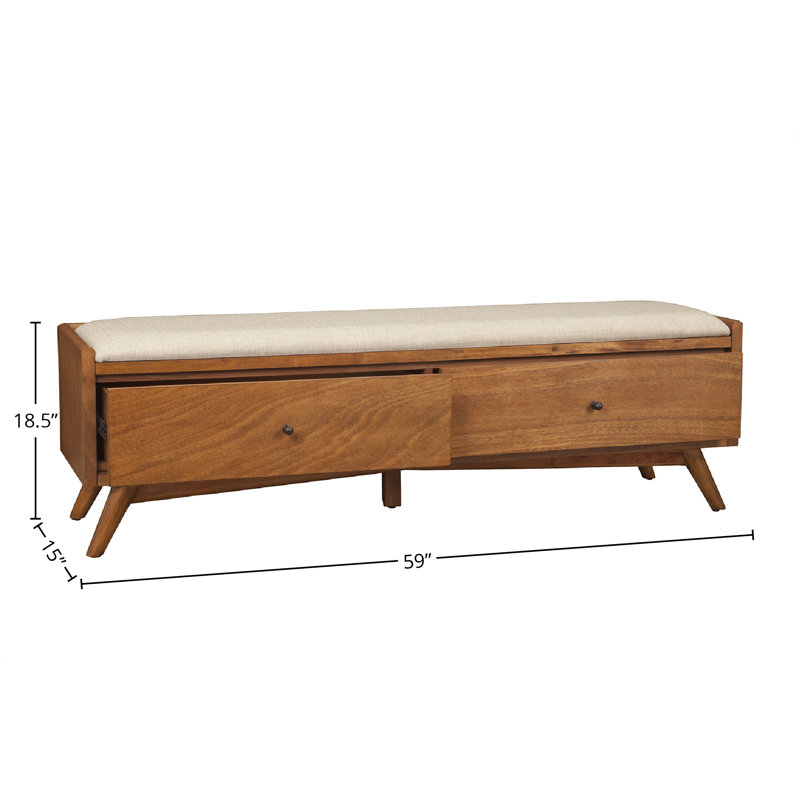 Williams Upholstered Wood Drawer Storage Bench & Reviews AllModern